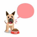 Vector cartoon character great dane dog and speech bubble