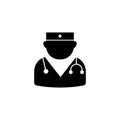 Doctor symbol vector illustration black color