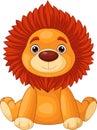 Cute baby lion cartoon sitting Royalty Free Stock Photo