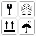 International Packing Symbols. Royalty Free Stock Photo