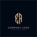 FA  Letter logo icon design template elements Royalty Free Stock Photo