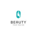 Beauty woman fashion logo.creative girl face design illustration