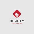 Beauty woman fashion logo. Abstract girl face design inspiration