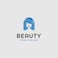 Beauty woman fashion logo. Abstract girl face symbol modern