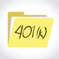 401 k manila folder with papers Royalty Free Stock Photo