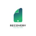 Recovery phone illustration logo design vector template Royalty Free Stock Photo