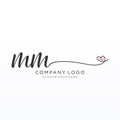 MM Initial handwriting logo design