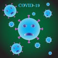 Corona virus vector or covid 19. evil covid-19.