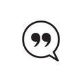 Quote marks icon vector illustration Royalty Free Stock Photo