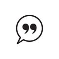 Quote marks icon vector illustration Royalty Free Stock Photo