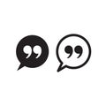 Quote marks icon vector illustration Royalty Free Stock Photo
