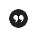Quote marks icon vector illustration Royalty Free Stock Photo