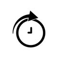 Business delivery time clock icon template vector Royalty Free Stock Photo