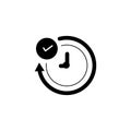 Business delivery time clock icon template vector Royalty Free Stock Photo