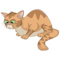 Cat adorable and funny cartoon vector illustration Royalty Free Stock Photo