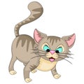 Cat adorable and funny cartoon vector illustration Royalty Free Stock Photo