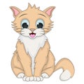 Cat adorable and funny cartoon vector illustration Royalty Free Stock Photo