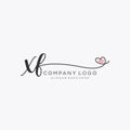 XF Initial handwriting logo design