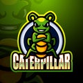 Caterpillar mascot esport logo design Royalty Free Stock Photo