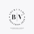 BV Initial beauty monogram and elegant