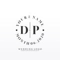 DP Initial beauty monogram and elegant