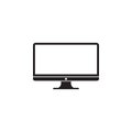 Monitor led flat icon vector illustration Royalty Free Stock Photo