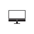 Monitor led flat icon vector illustration Royalty Free Stock Photo