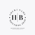 HB Initial beauty monogram and elegant