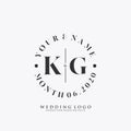 KG Initial beauty monogram and elegant