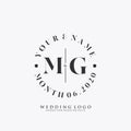 MG Initial beauty monogram and elegant