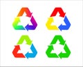 Colorful Recycle symbols set, good for label designs.