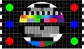 TV colour bars test card screen. SMPTE Television Color Test Calibration Bars. Test card. SMPTE color bars. Graphic for footage vi Royalty Free Stock Photo