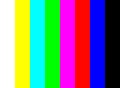 TV colour bars test card screen. SMPTE Television Color Test Calibration Bars. Test card. SMPTE color bars. Graphic for footage vi