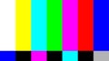 TV colour bars test card screen. SMPTE Television Color Test Calibration Bars. Test card. SMPTE color bars. Graphic for footage vi Royalty Free Stock Photo