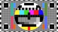 TV colour bars test card screen. SMPTE Television Color Test Calibration Bars. Test card. SMPTE color bars. Graphic for footage vi Royalty Free Stock Photo