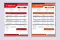 Business invoice form template.