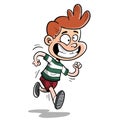 Happy little kid running with joy Royalty Free Stock Photo