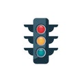 Simple traffic light illustration vector