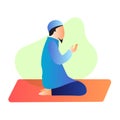 Illustration of man pray doa muslim Royalty Free Stock Photo