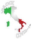 Italy pandemic unlock Royalty Free Stock Photo