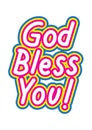 Printable Word God Bless You Royalty Free Stock Photo