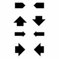 Arrow sign, Black Arrows Set on White Background. Cursor Icon. Vector Pointers Collection. Back, Next Web Page Sign Royalty Free Stock Photo