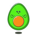 Illustration vector graphic of cute avocado