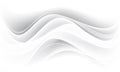 Soft grey white wave curve background vector illustration.