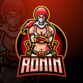 Ronin esport mascot logo design Royalty Free Stock Photo