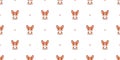 Vector cartoon character corgi dog seamless pattern background Royalty Free Stock Photo