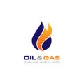 Oil And Gas Logo Design Vector Template. Royalty Free Stock Photo