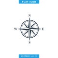 Compass wind rose icon vector logo design template. Vintage style. Royalty Free Stock Photo