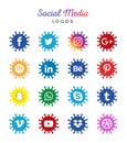 Color Social media logos