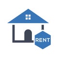 Home rent icon vector graphics